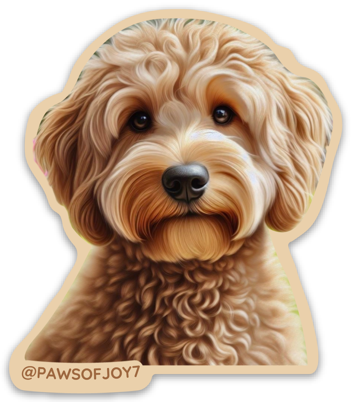 GOLDEN DOODLE – DESIGNED WITH LOVE STICKER
