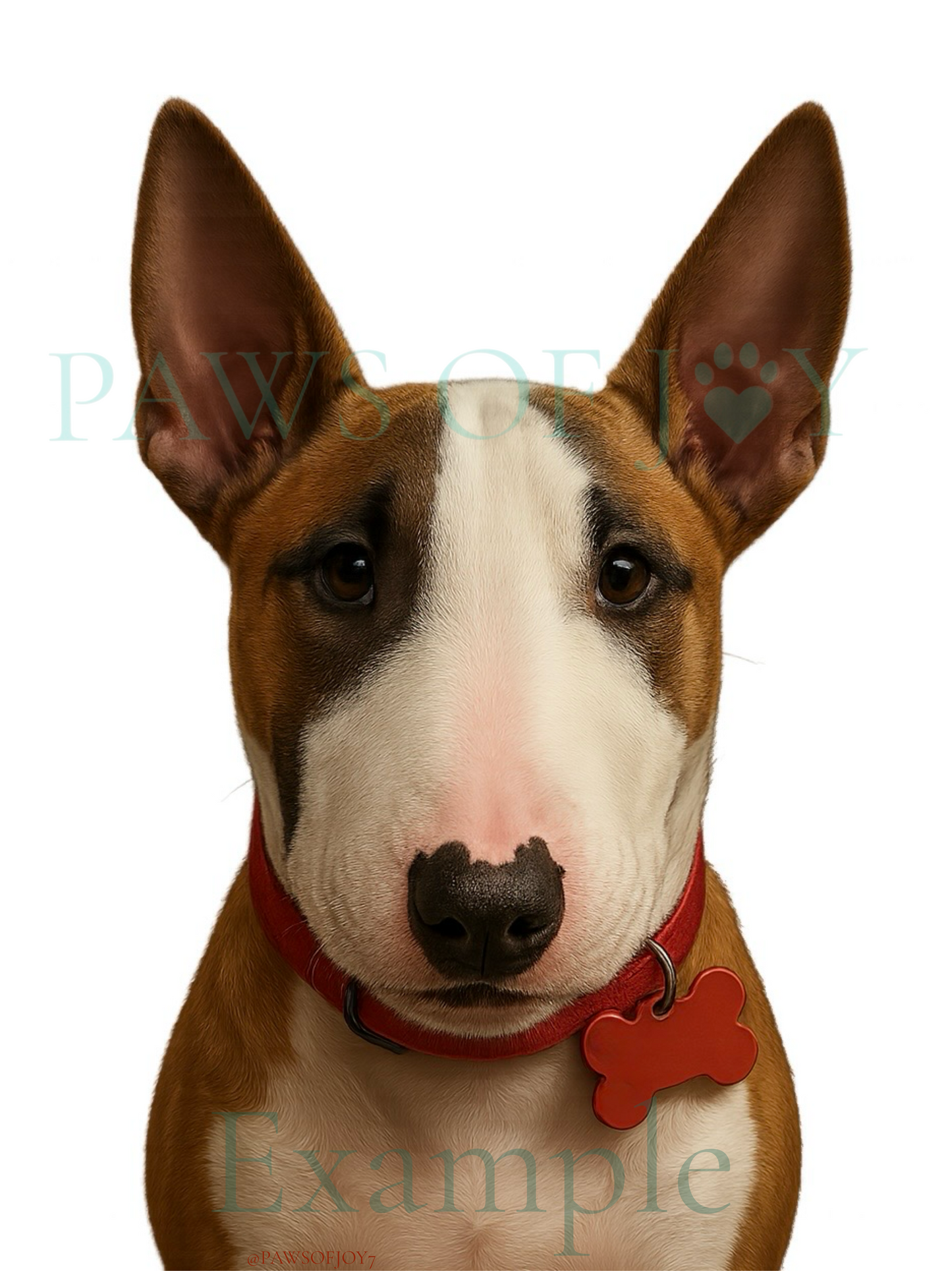 Personalized dog stickers bull terrier hand drawn