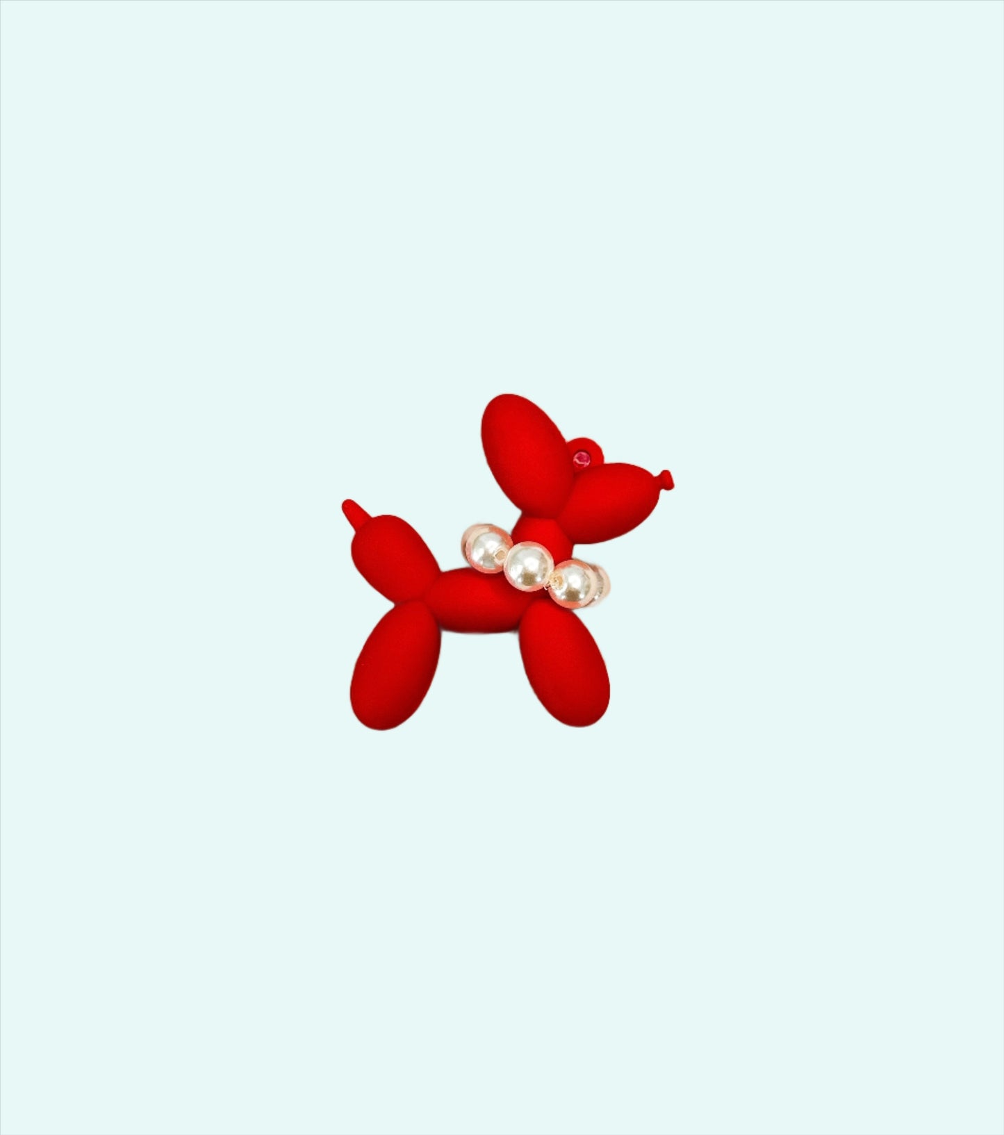 PVC Balloon Dog keychain in minimalist design, lightweight and durable, bringing playful charm and a touch of joy for dog moms on the go.