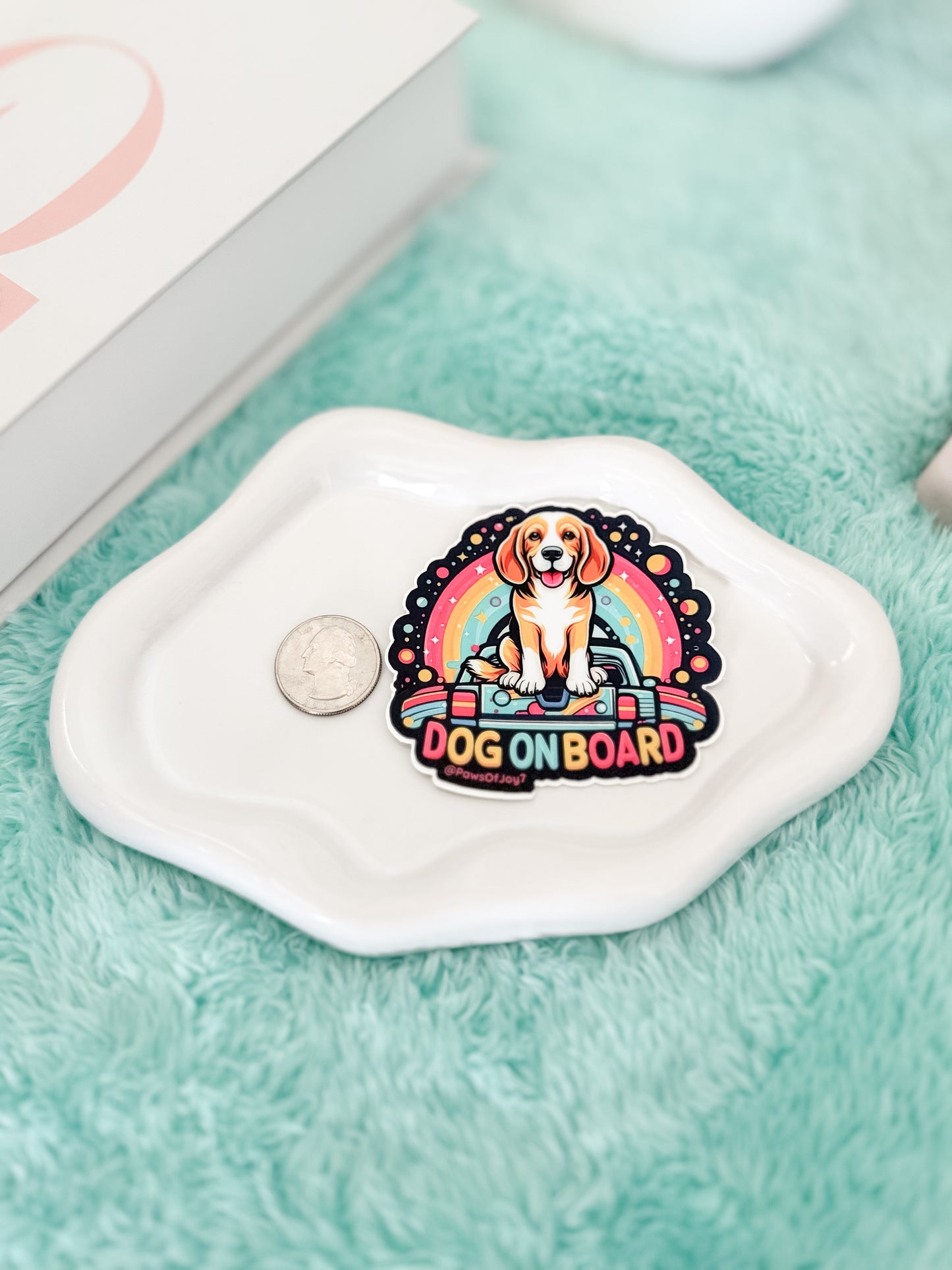 DOG ON BOARD – DESIGNED WITH LOVE STICKER