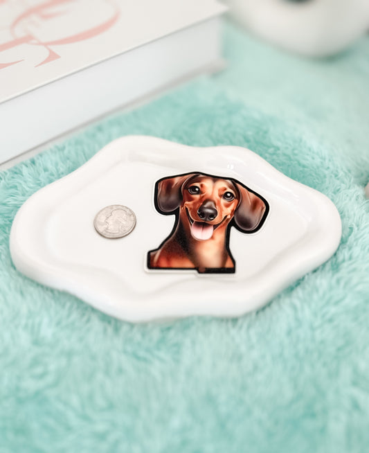 DACHSHUND – DESIGNED WITH LOVE STICKER