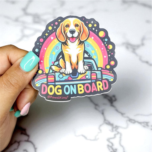 DOG ON BOARD – DESIGNED WITH LOVE STICKER
